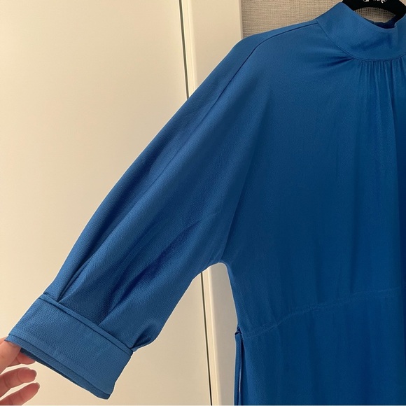 Alexis Blue Satin Cocktail Dress- Size XS; Like New Condition - Picture 9 of 14